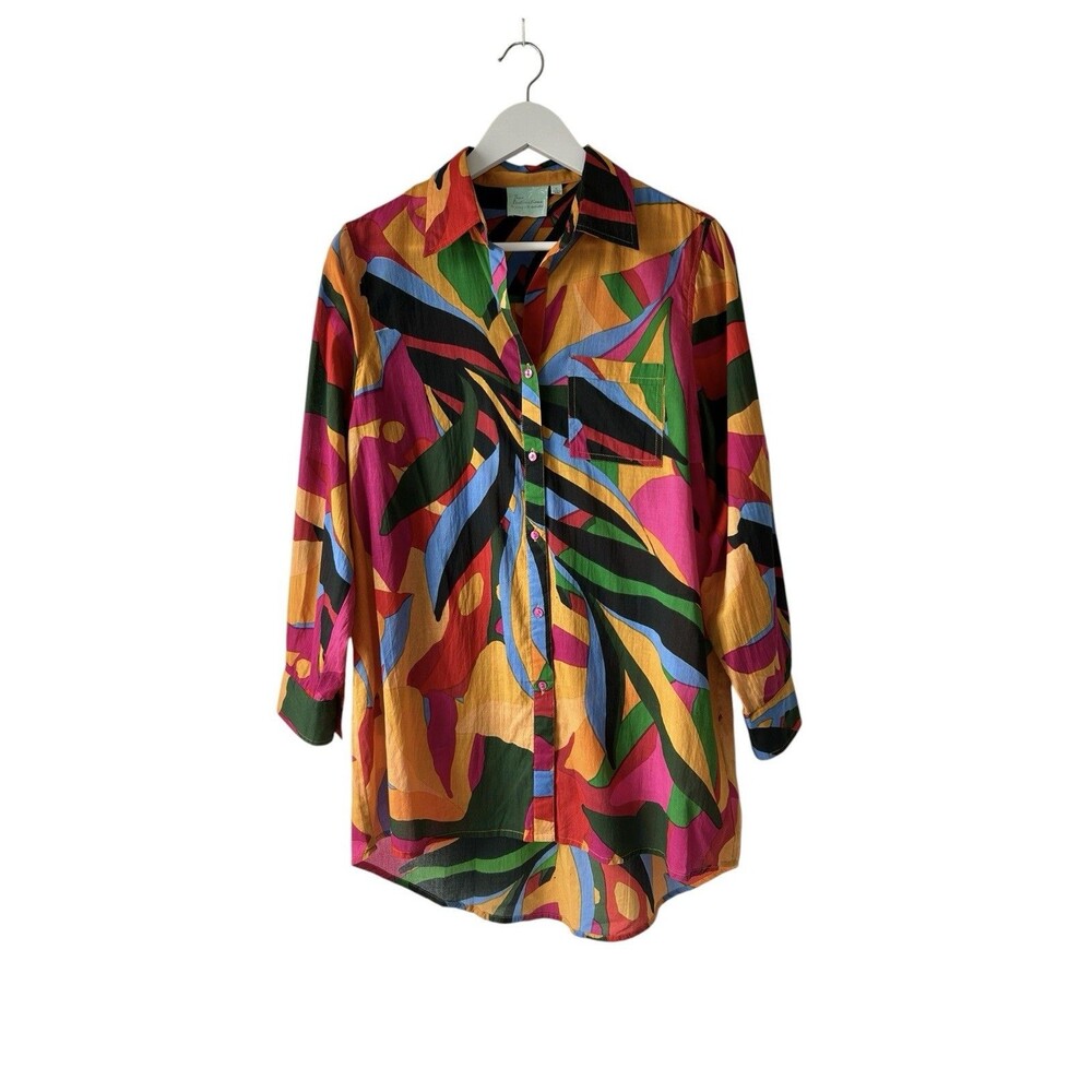 True Destinations Resort Wear Multicolored Beach Coverups Tunic Sz Small